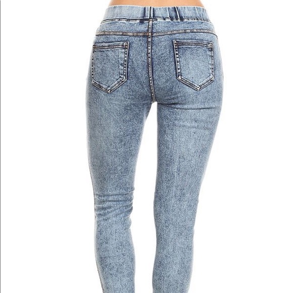 JVINI Stone Wash Distressed Jegging - Picture 4 of 6